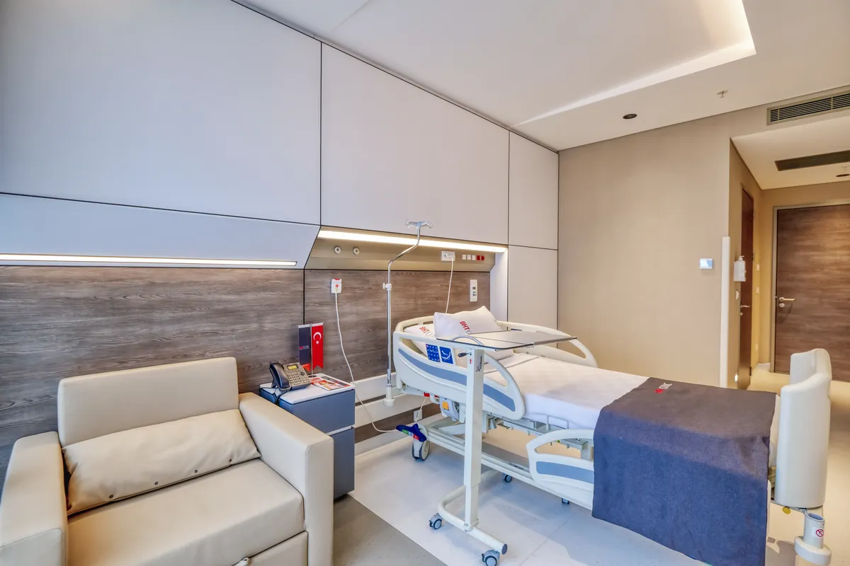 Patient room, with the companion sofa bed